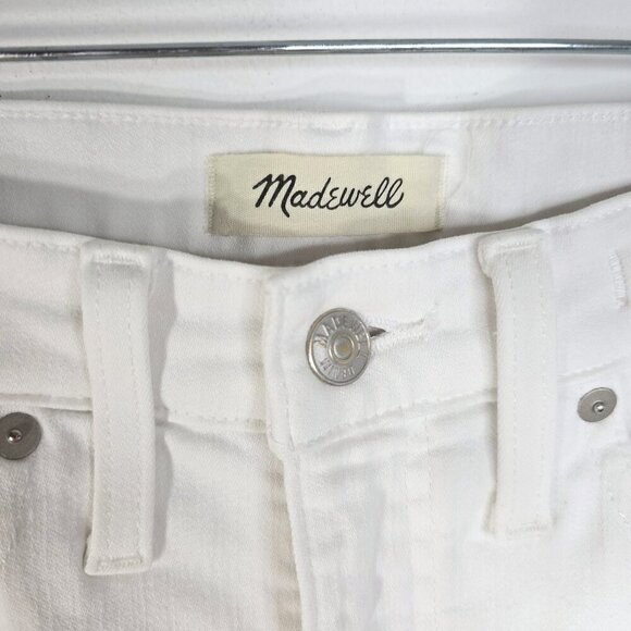 MADEWELL 10” High Rise Skinny White Denim Jeans - Picture 4 of 10